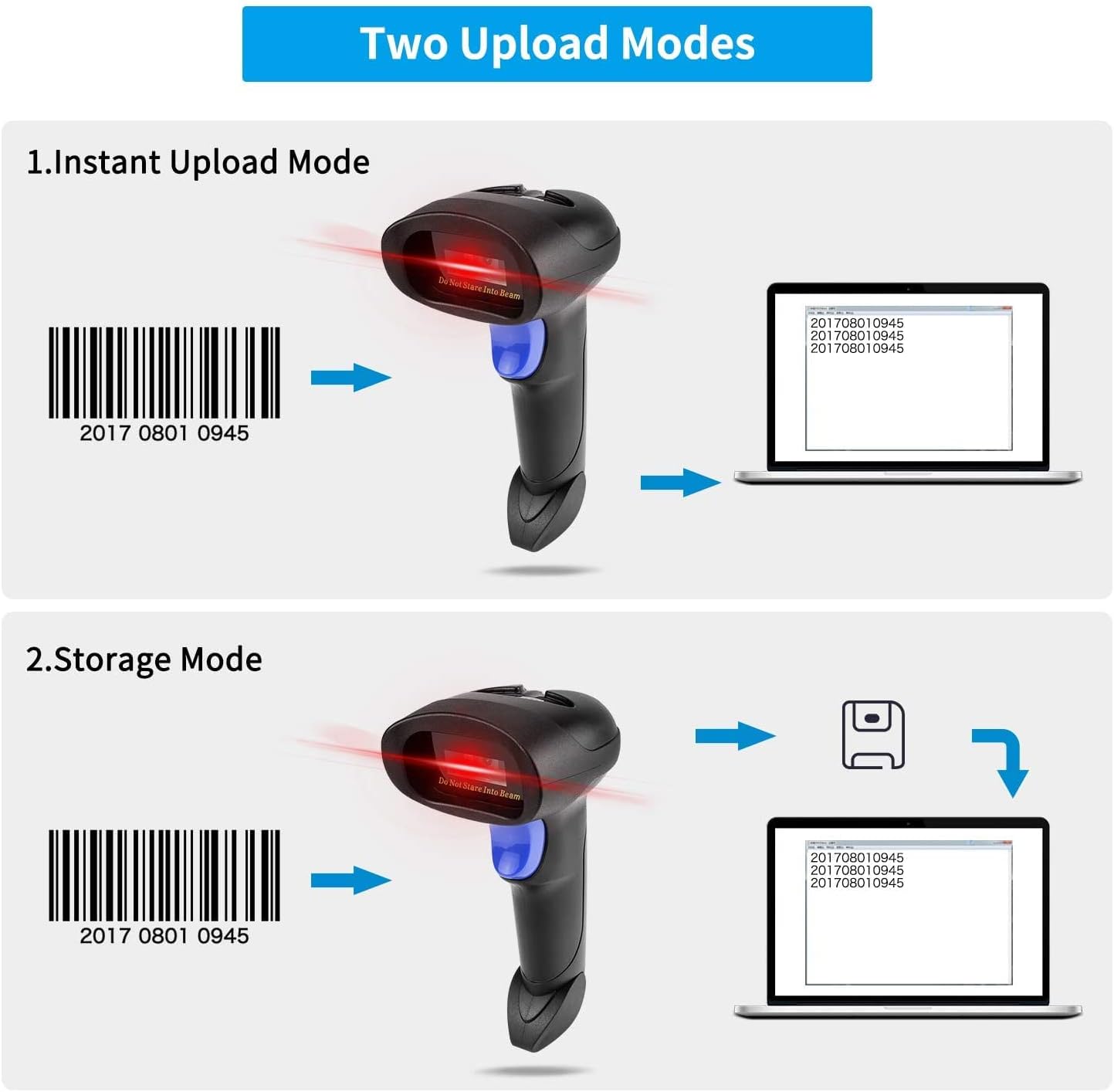 NetumScan Bluetooth CCD Bar Code Scanner with Stand, 3-in-1 Handheld Automatic 1D Barcode Reader Barcode Scanner for Computer, Tablet, iPhone, iPad, Android