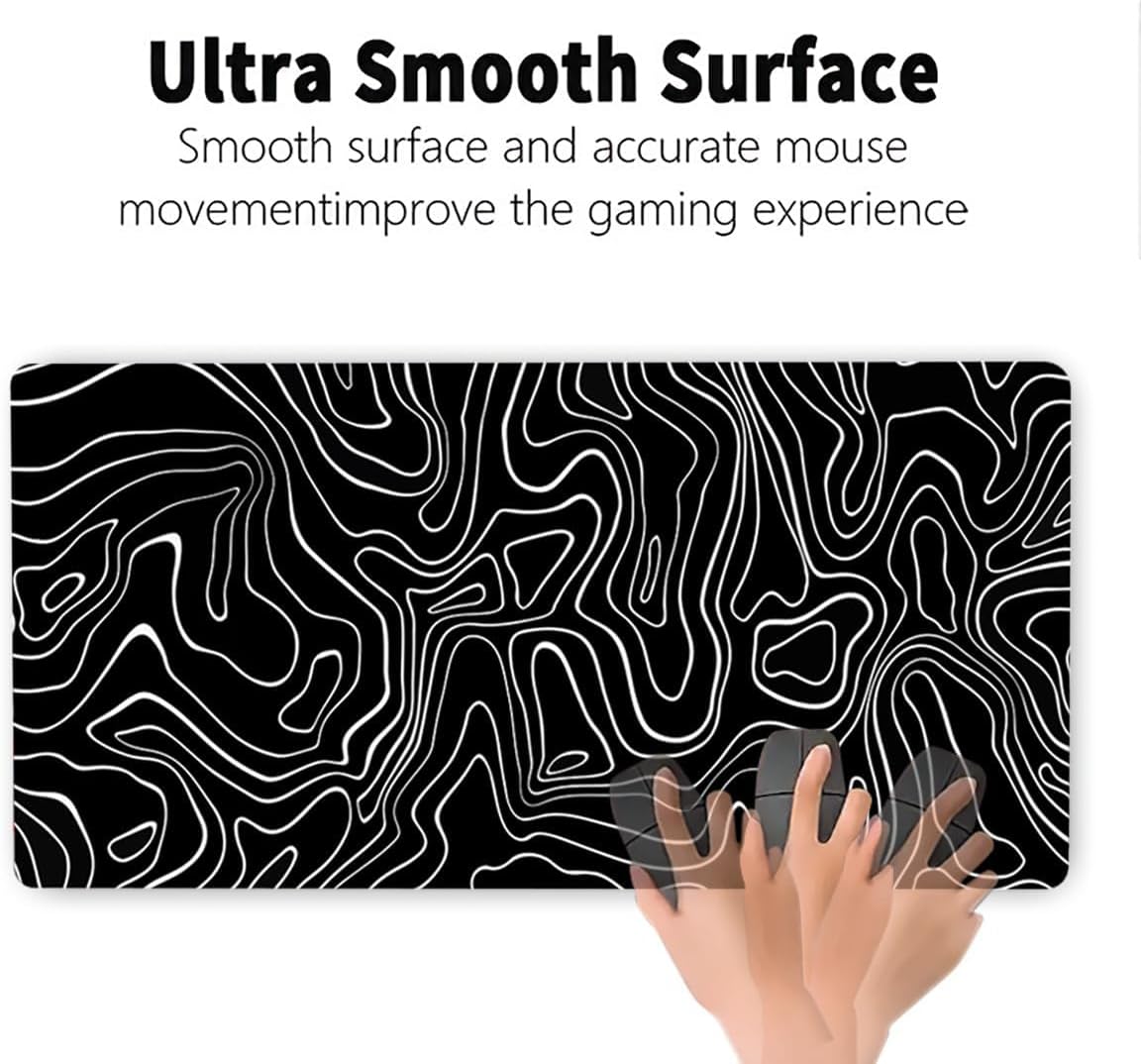 Large Mouse Pad for Desk - Gaming Mouse Pad with Stitched Edges, Anti-Slip Base, Desk Pad for Keyboard and Mouse