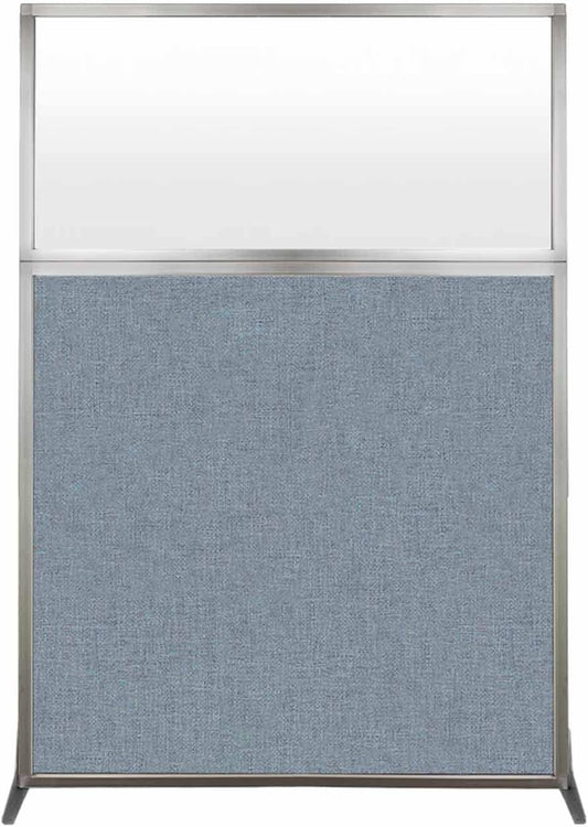 Versare Hush Screen Portable Room Divider | Workstation Wall Divider | Freestanding Privacy Hush Panels | Frosted Windows | Fabric Office Divider Screen | Great for Room Separation