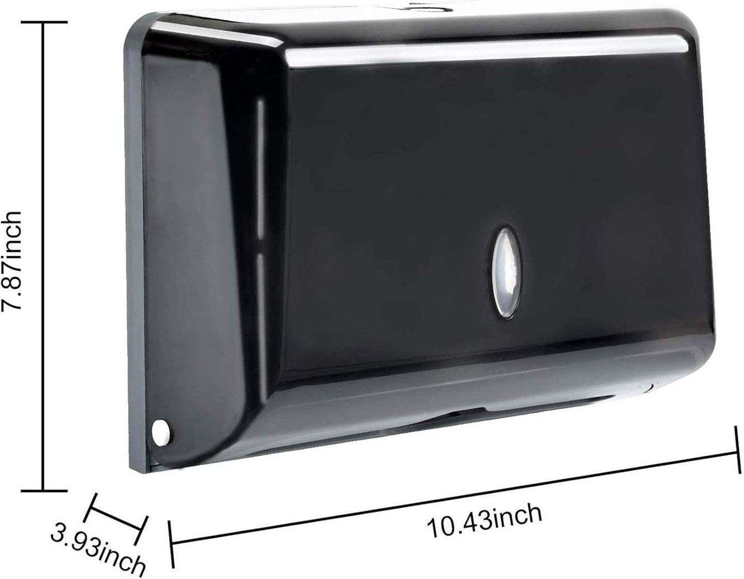 AILELAN Paper Towel Dispenser, Commercial Toilet Tissue Dispensers Wall Mount Paper Towel Holder Multifold/C-Fold Paper Towel Dispenser for Kitchen and Restroom Decor (Black)