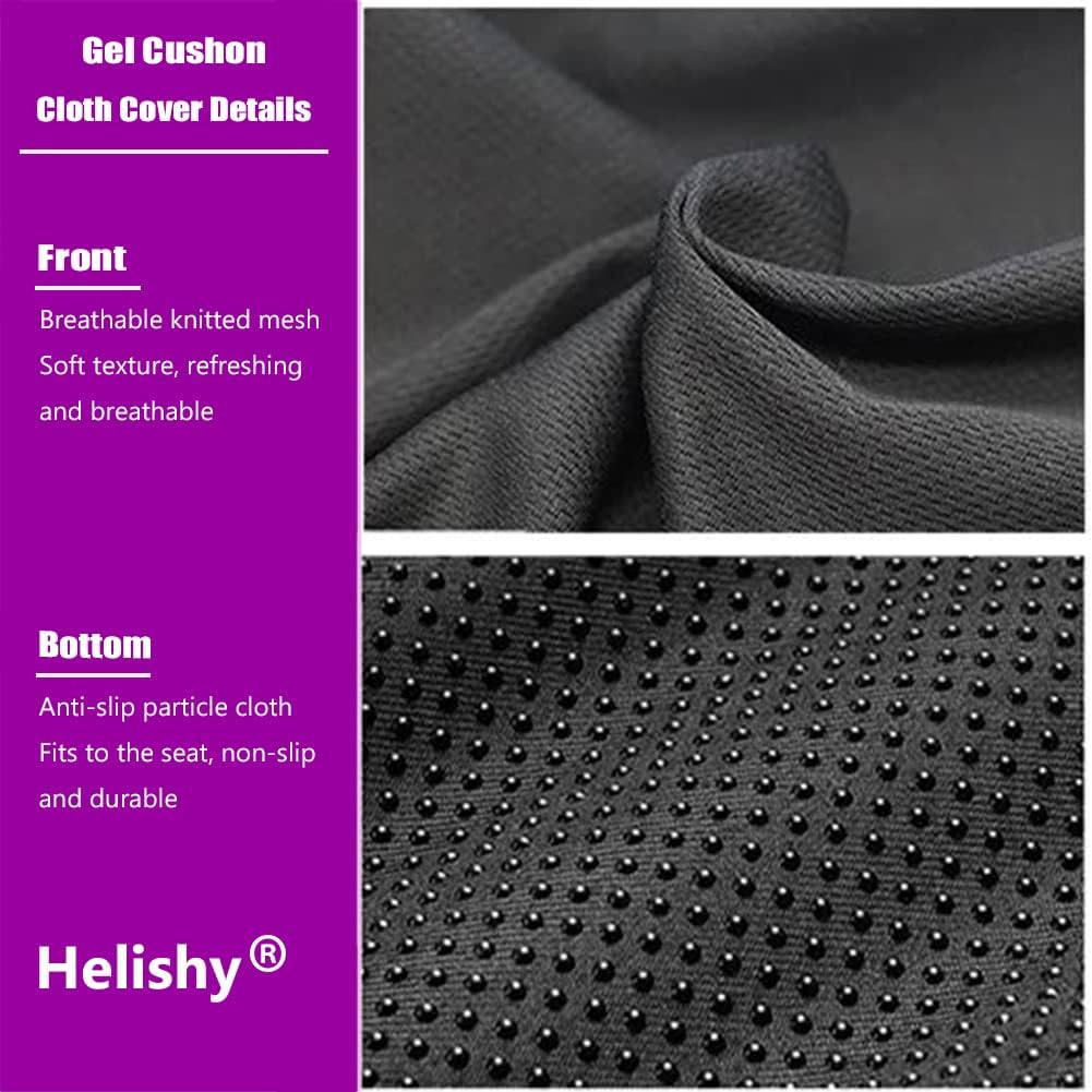 Gel Seat Cushion, Egg Seat Cushion for Tailbone, Back, Sciatica Pain Relief - Gel Enhanced Chair Pads with Non-Slip Cover for Office Home Chair Car Seat Wheelchair (Extra Thick, Violet)