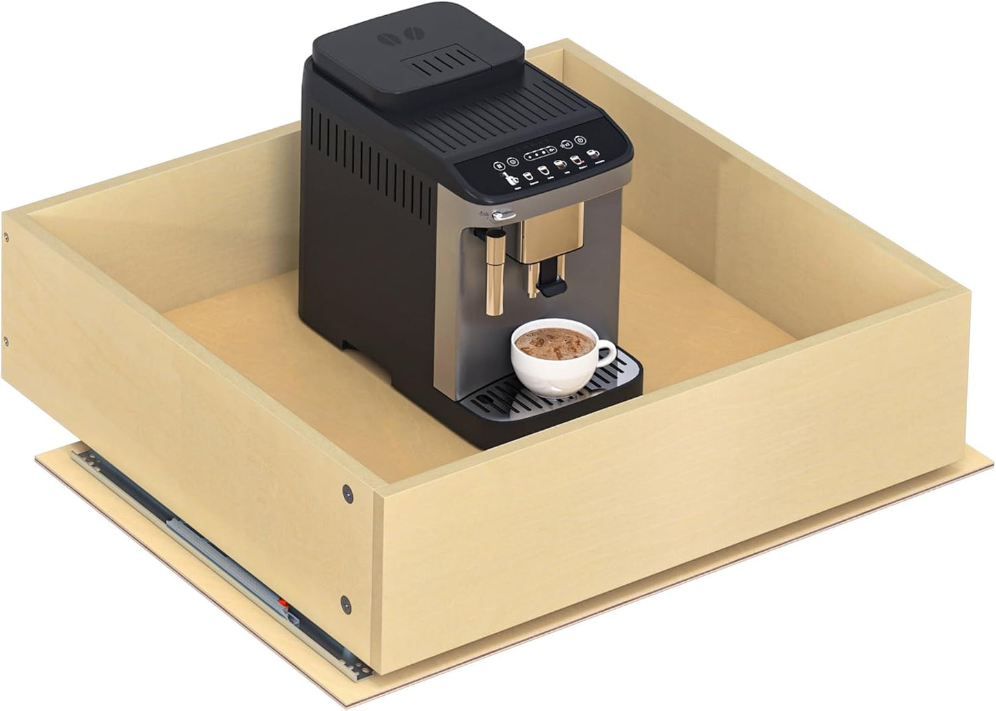 WelFurGeer Soft Close Pull Out Cabinet Organizer, 17" W x 22" D Heavy-Duty Plywood Pull-Out Cabinet Drawer, Cabinets Roll Out Drawers, Durable Pullout Drawers for Home & Kitchen Organization