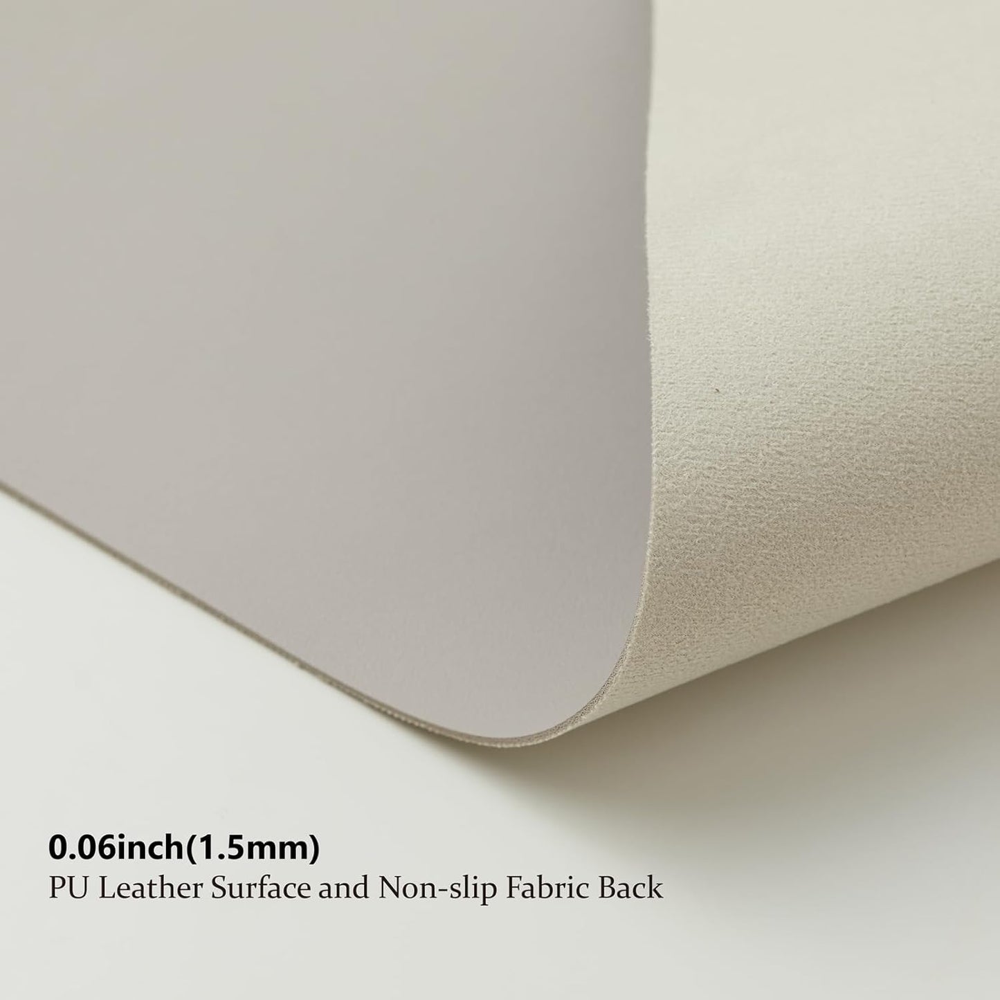 Leather Desk Mat - Non-Slip PU Desk Pad for Office and Home - Desk Organization and Accessories - Ideal for Large Mouse Pad and Desk Mats on Top of Desks (Light Gray,27.6"x 13.8")