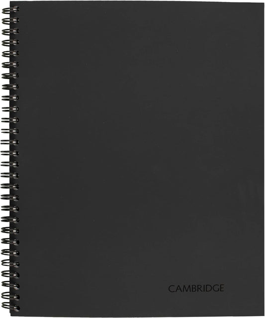 Cambridge Limited Business Notebook, Legal Ruled Paper, 8-1/4" x 11", 80 Sheets, Flexible Soft Touch Cover, Wirebound, Gray (06062)