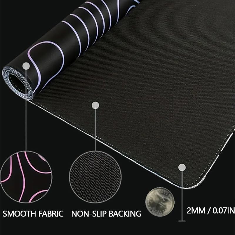 Large Mouse Pad for Desk - Gaming Mouse Pad with Stitched Edges, Anti-Slip Base, Desk Mat Desk Pad for Keyboard and Mouse