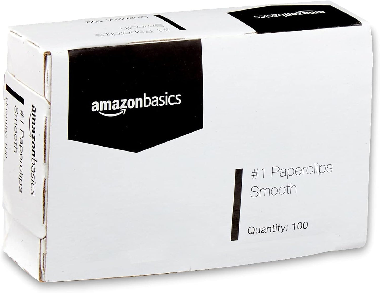 Amazon Basics Paper Clips, No. 1, Silver | Smooth | 1000 Count, Pack of 12