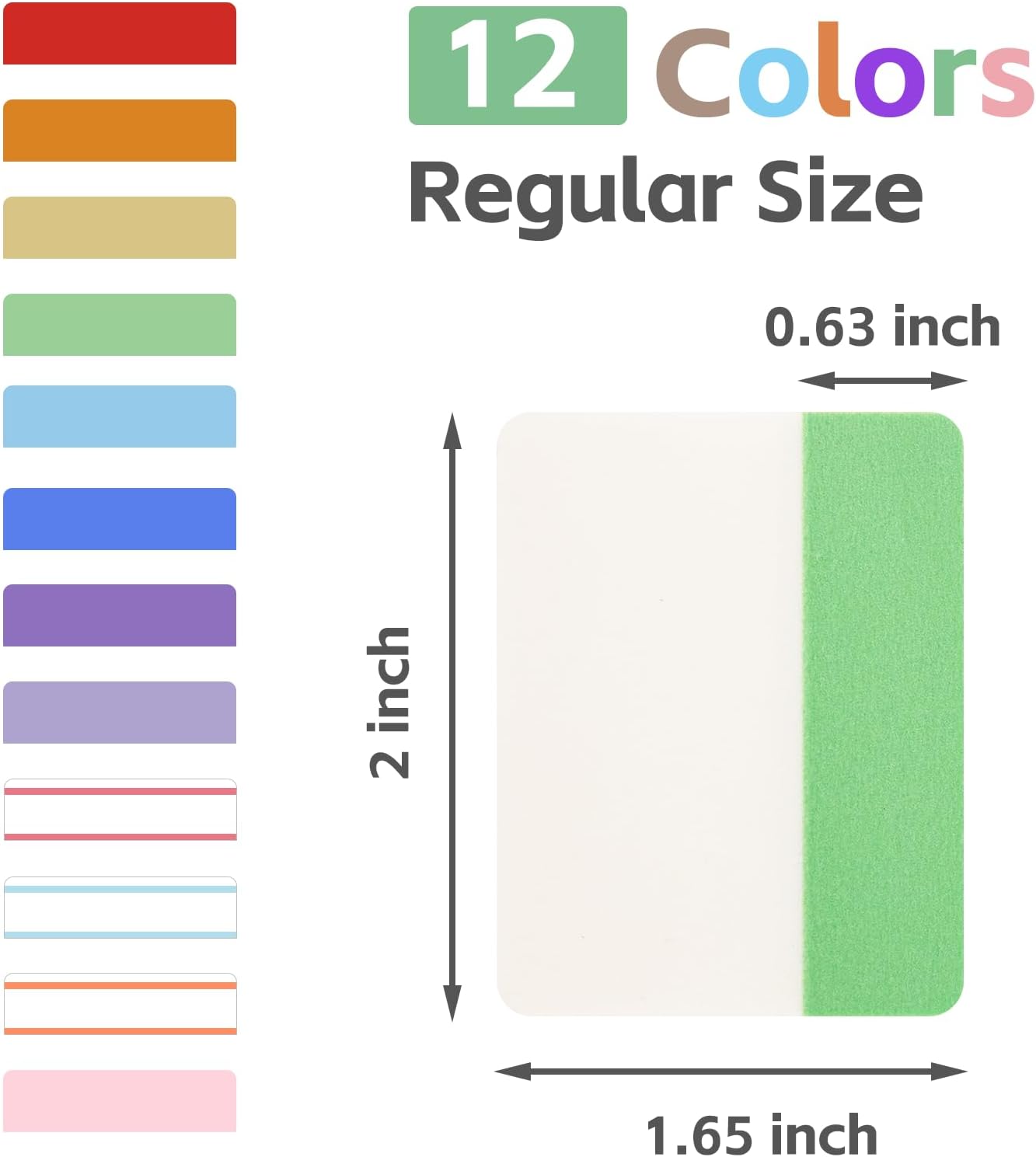 KICNIC 2 Inch New Sticky Tabs Index Tabs 960 Pieces, Colored Reading Tabs Self Adhesive, Arrow Flags Pages Markers for Binder, Books, File Folders and Notebook [12 Colors] Writable, Repositionable