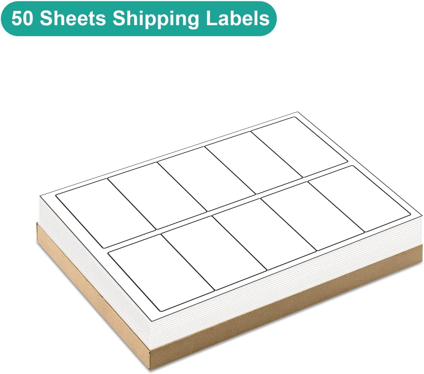 MFLABEL 2x4 Shipping Address Labels - 10-UP, 4000 Count, 400 Sheets for Printer - Internet Mailing Stickers, 2" x 4" FBA for Laser/Inkjet Printer