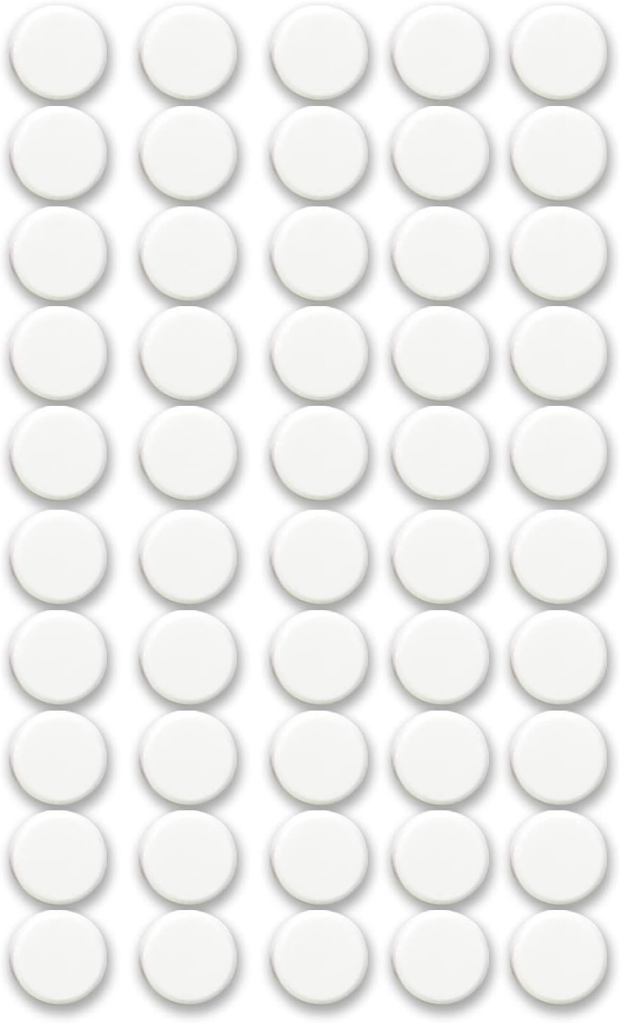 Qualsen Fridge Magnets, 50pcs Refrigerator Magnets, Small Magnet for Whiteboard, Mini Cute Magnet for Fridge, Locker, White Board, Kitchen, Office, Classroom (White)