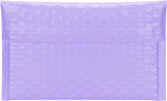 Purple Side-Loading Bubble Mailers 8 x 5 Inches,Self-Seal Padded Mailing Envelopes, Pack of 27