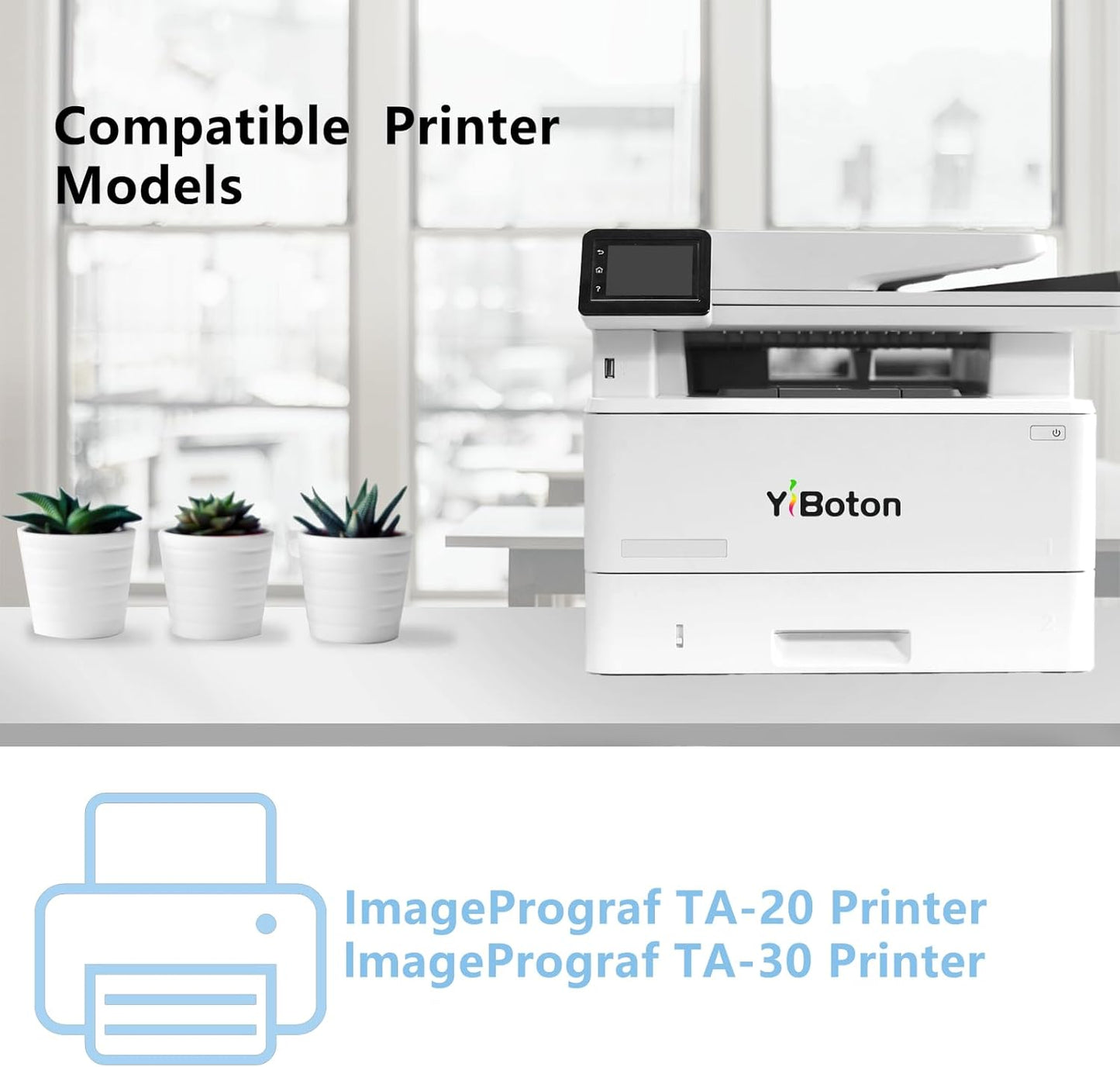 High Yield PFI-030 PFI030 Ink Cartridges Replacement for Canon PFI-030MBK PFI-030BK PFI-030C PFI-030M PFI-030Y Ink Tank Cartridge Compatible for Canon ImagePrograf TA-20 TA-30 TM-240 TM-340 Printer