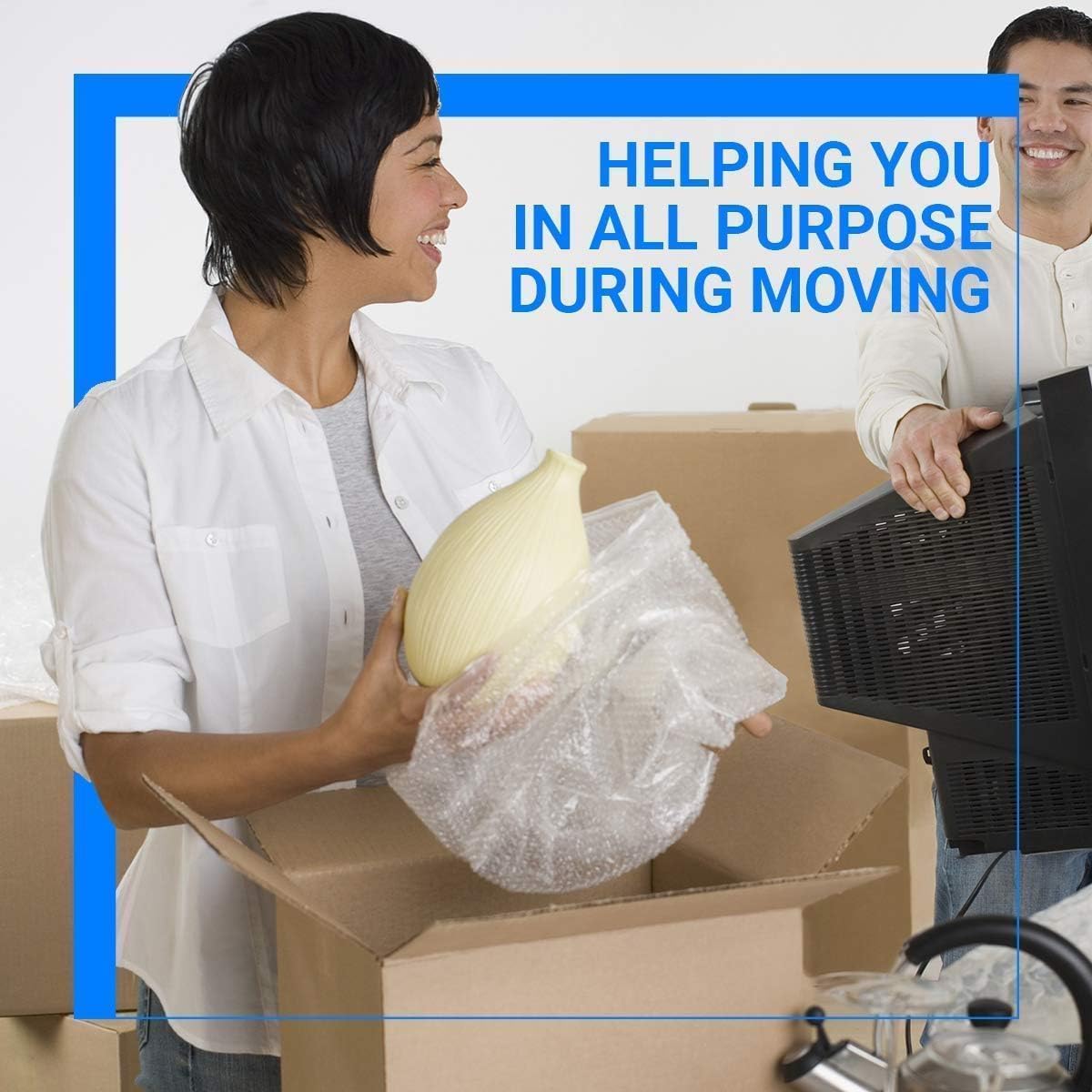 Bubble Cushioning Wrap Pacific Mailer 5/16 Inch x 17 Inch x 72Feet Total [2 Rolls of 36 Feet] Bubble Cushioning Wrap for Packing Moving Supplies Perforated Every 12"