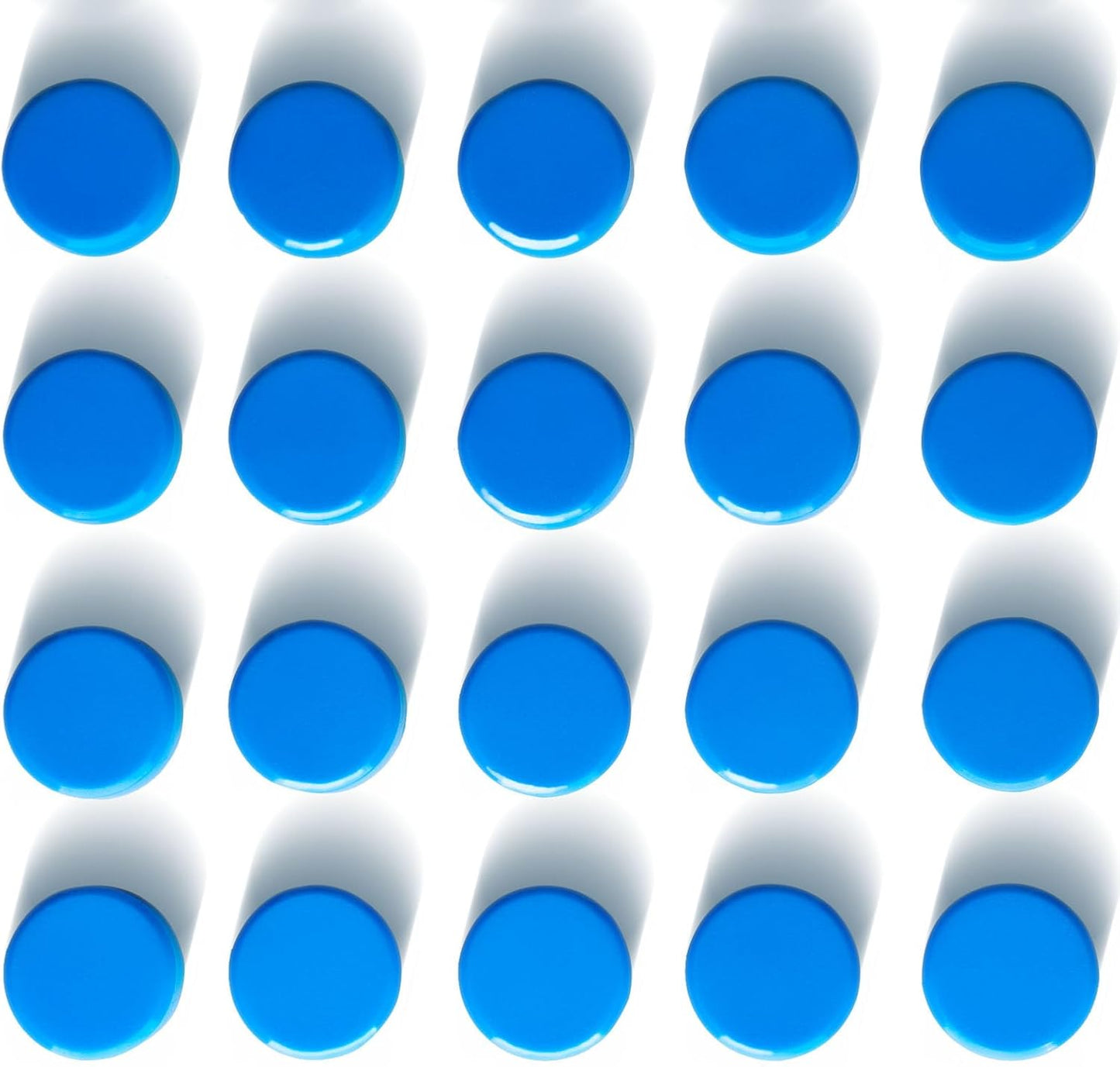 Fridge Magnets, 20 Pcs Small Round Strong Heavy Duty Cute Magnets for Refrigerator, Whiteboard, Locker, Office, Classroom - Blue