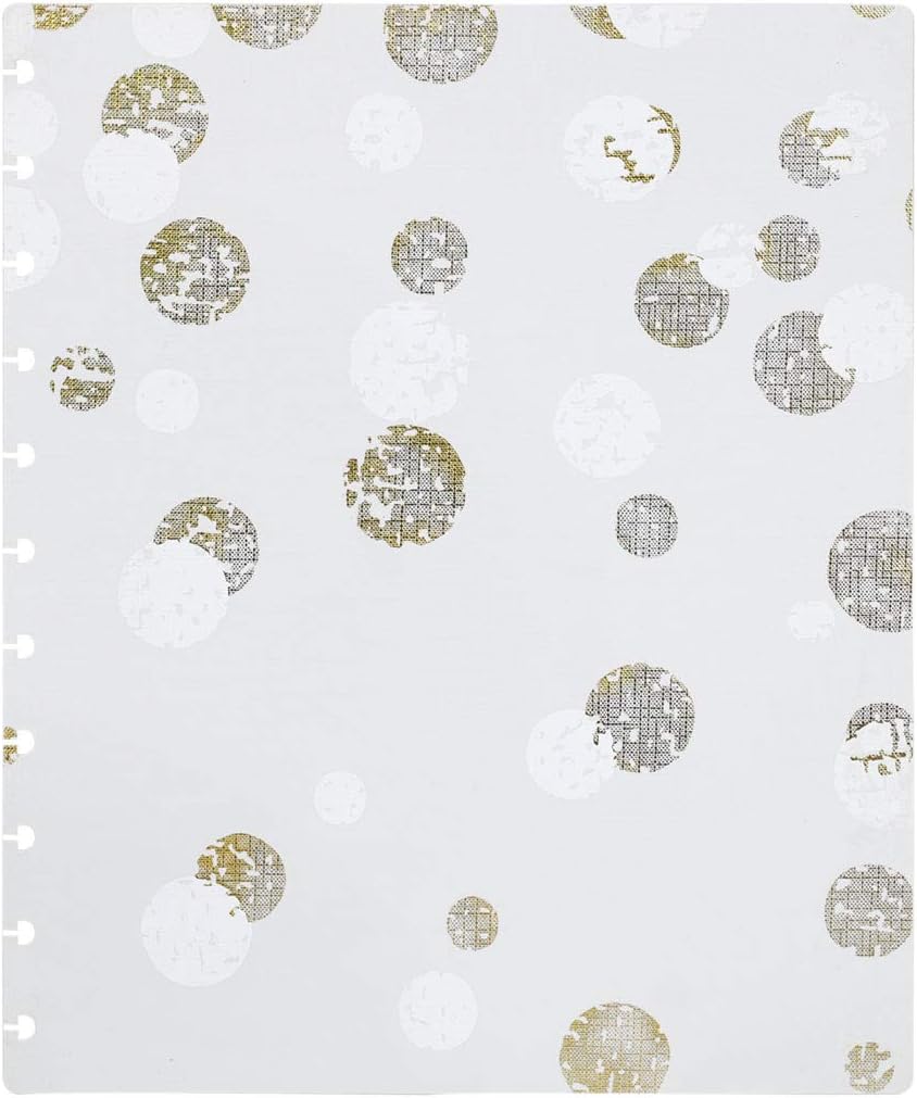 Talia Discbound Notebooks, Planner, Customizable, (xBounce Gold, Letter (8.5in x 11in))