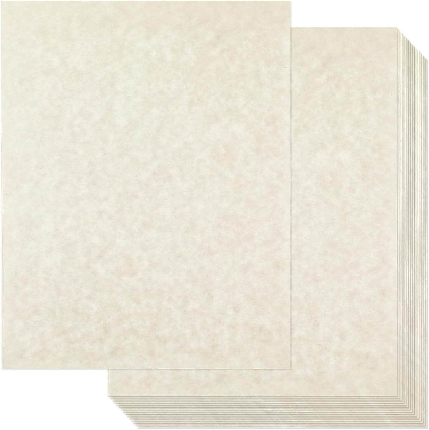 Epakh 100 Pcs Old Age Parchment Paper 8.5 x 11 Inch Standard Letter Vintage Colored Old Parchment Semblance Double Side Printing Paper (Light Gray)
