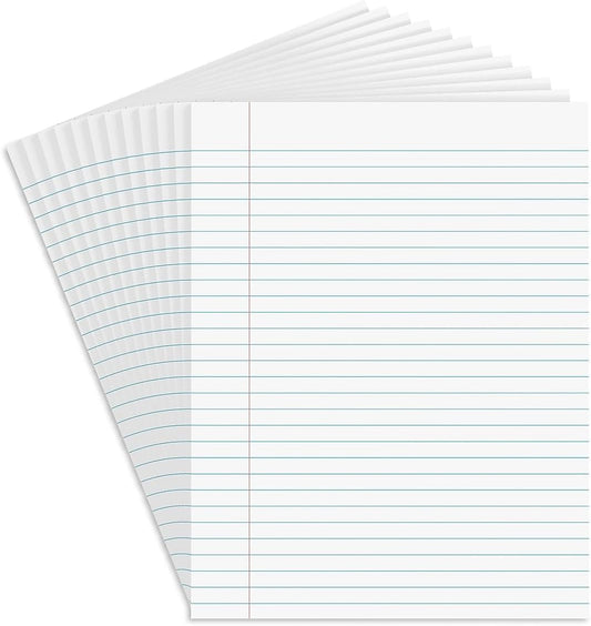 Staples 154120 Notepads 8.5-Inch X 11-Inch Wide White 50 Sh./Pad 12 Pads/Pk