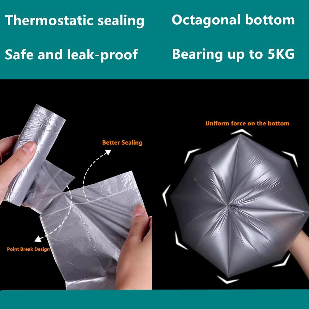 Small Trash Bags 240 Count Garbage Bags SWIHELP Waste Basket Liners for Bathroom, Kitchen,Bedroom, Office Pet Car 15 Liter Trash Can 4 Gallon…