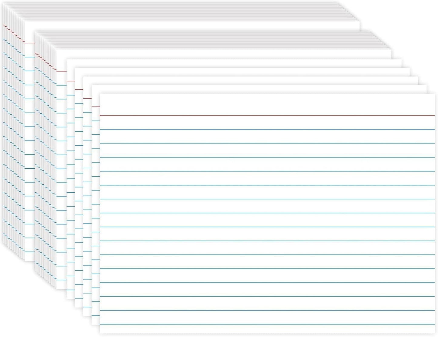 White Index Cards 5x7, Ruled Index Cards, Flash Cards for Studying, File Note Cards, Study Cards, Flash Cards, 100 Pcs Lined Index Flashcards for Office and School Supplies