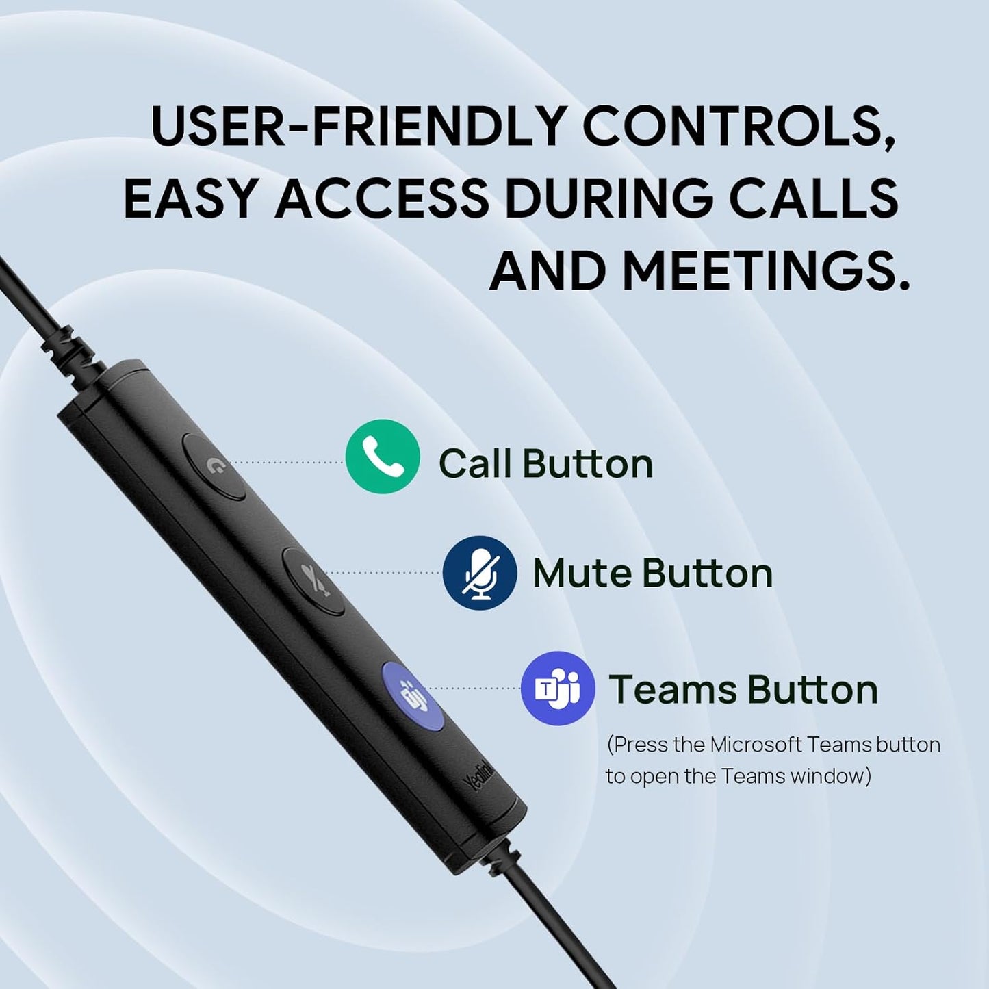 Yealink UH34 USB Headset with Mic,Stereo Wired Headphones with Noise Cancelling Microphone,Professional Work Headset VoIP Phone PC Computer Call Center Office(Ultra Light)