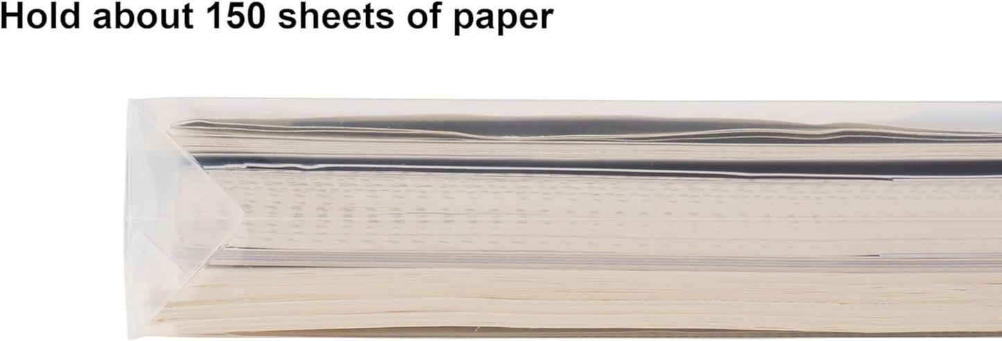 8.5 x 11 Letter Sized Clear Plastic Envelopes with Expanding Gusset Document File Storage Holder 40 Pack Hook Loop Closure