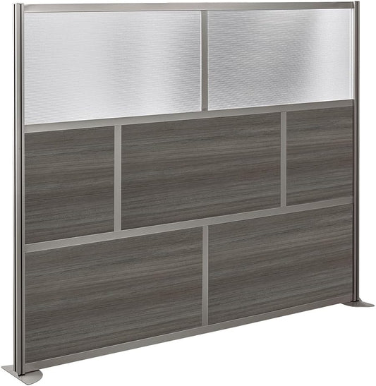 NBF Office Partitions - Cubicle Privacy Panel Wall Divider - Modern Room Separator with Quick Assembly - Indoor Laminate Free Standing Portable Room Divider Panel - 76" H x 96" W (Gray)