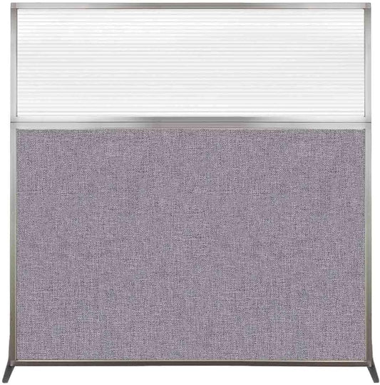 Versare Hush Screen Portable Room Divider | Workstation Wall Divider | Freestanding Privacy Hush Panels | Clear Fluted Windows | Fabric Office Divider Screen | Great for Room Separation
