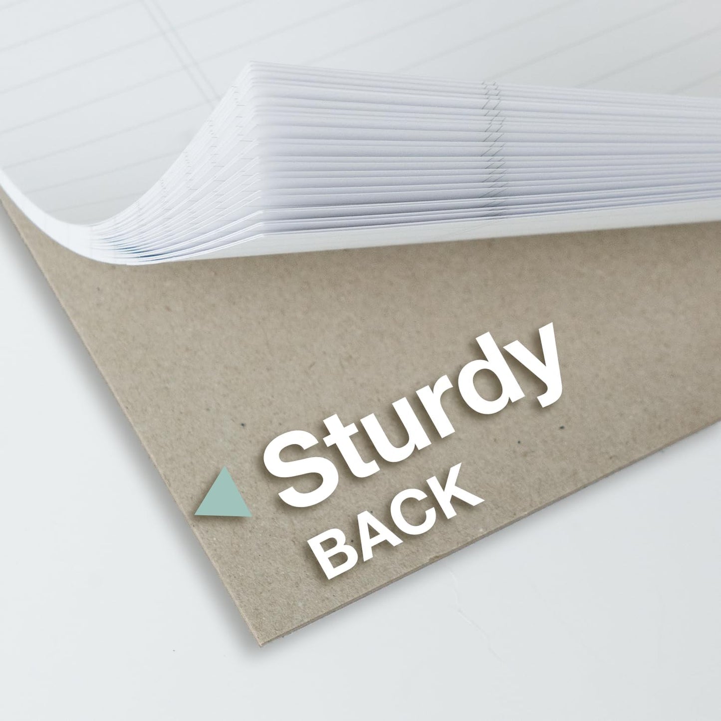 POPRUN White Legal Pads 8.5 x 11.75 College Ruled, 100GSM Writing Paper Pad, Bulk Lined Notepad Notebooks for Work School, Classroom Office Supplies, 6 Pack