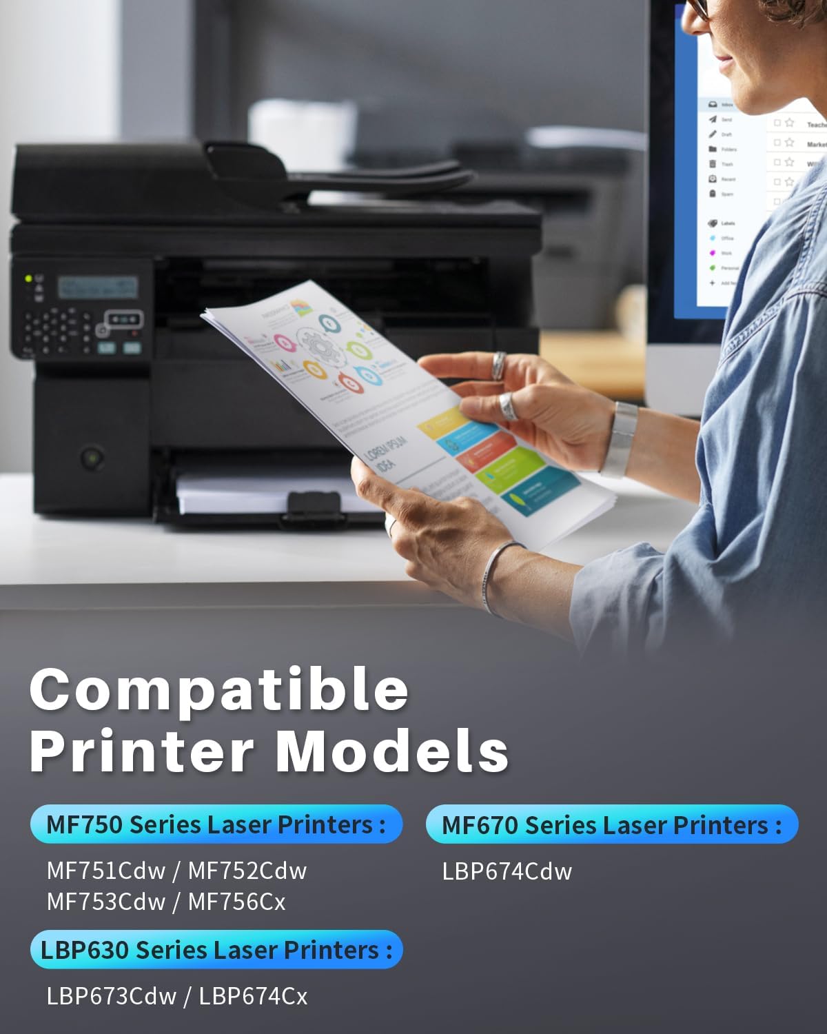 069H 069 Toner Cartridge Set Compatible Replacement for Canon 069H 069 Toner for Canon MF753Cdw Toner Cartridges imageCLASS MF751Cdw MF752Cdw LBP674Cdw LBP673Cdw Printer High Yield (4 Pack, B/C/M/Y)