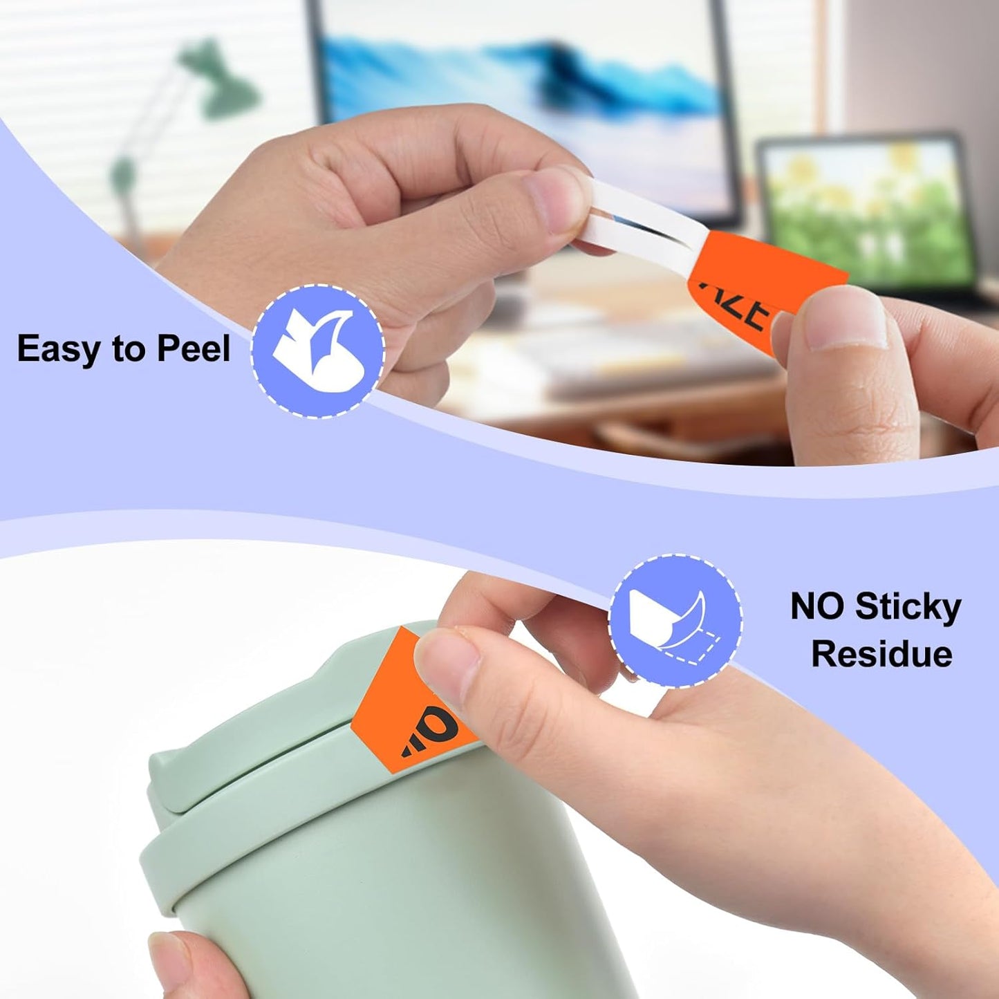 2 Pack Compatible for Ptouch TZe-B21 TZ-B21 TZe TZ Label Tape 9mm 0.35'' Laminated Black on Fluo Orange Label Maker Tape for PT-9700PC PT-1880 PT-1230PC PT-1280 PT-1800 PT-1830