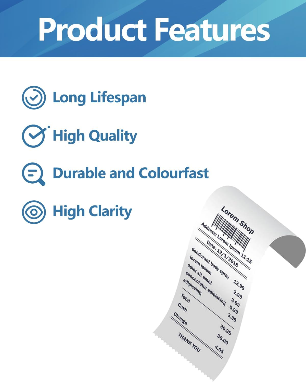 WEEMAY Compatible Calculator Ink Ribbon Replacement for IR-40T Black/Red Sharp EL-1750V EL-1801V, Canon P23-DHV CP13 MP-12D, Casio HR-100TM HR-170RC, Individually Sealed, 6 Pack