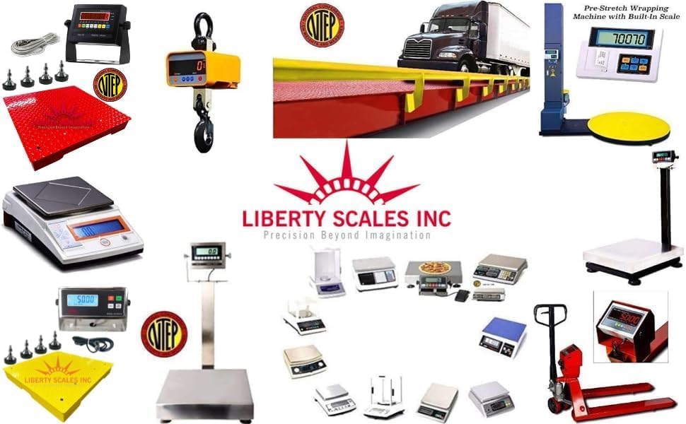 Liberty LS-800-4X5 NTEP Certified (Legal for Trade) Industrial Floor Scale | 48" x 60" | Capacity of 5,000 lbs x 1 lb + Yellow