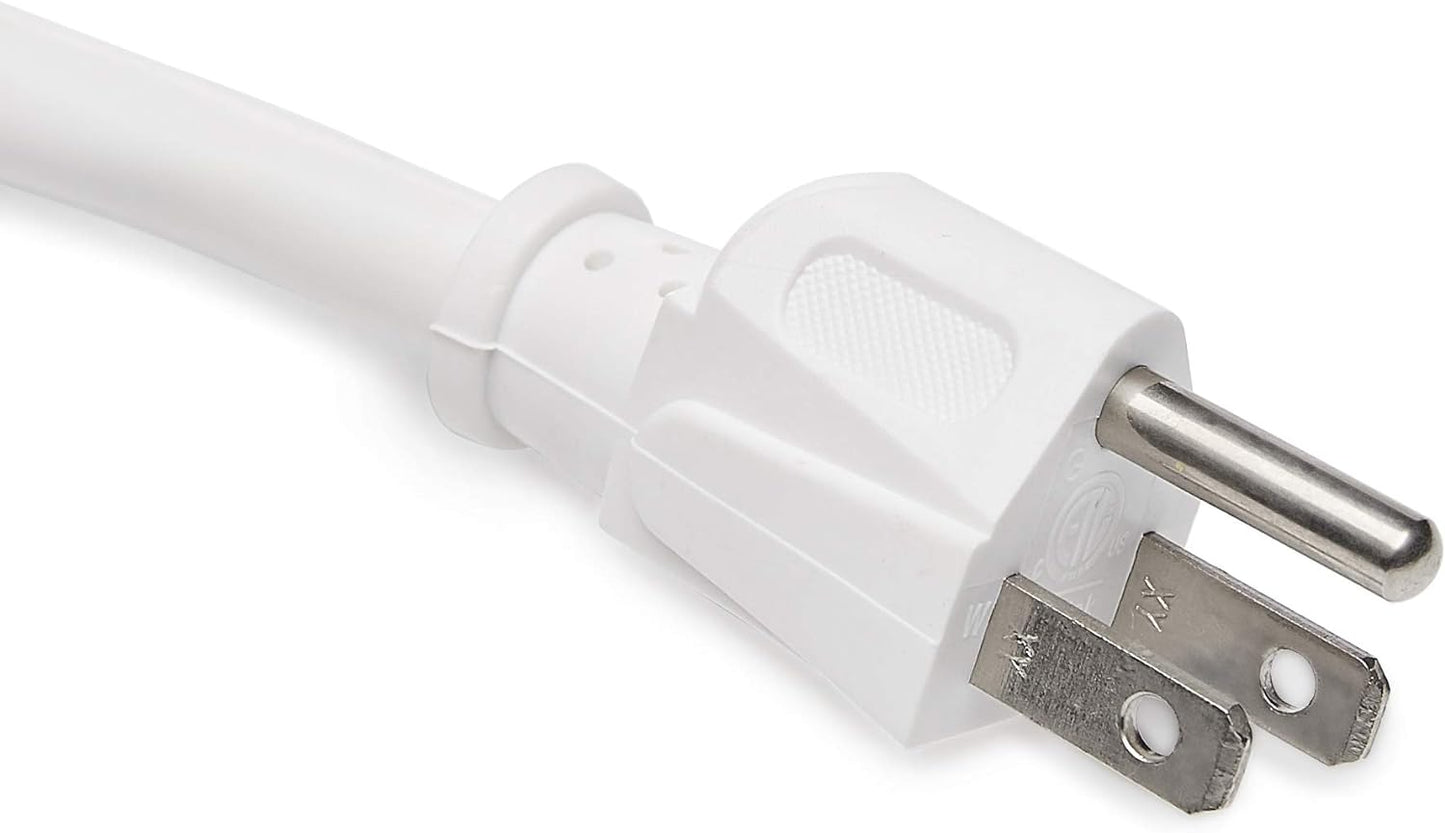 Amazon Basics Surge Protector Power Strip, 6-Outlet, 790 Joules, LED Indicator, 6ft Extension Cord, White