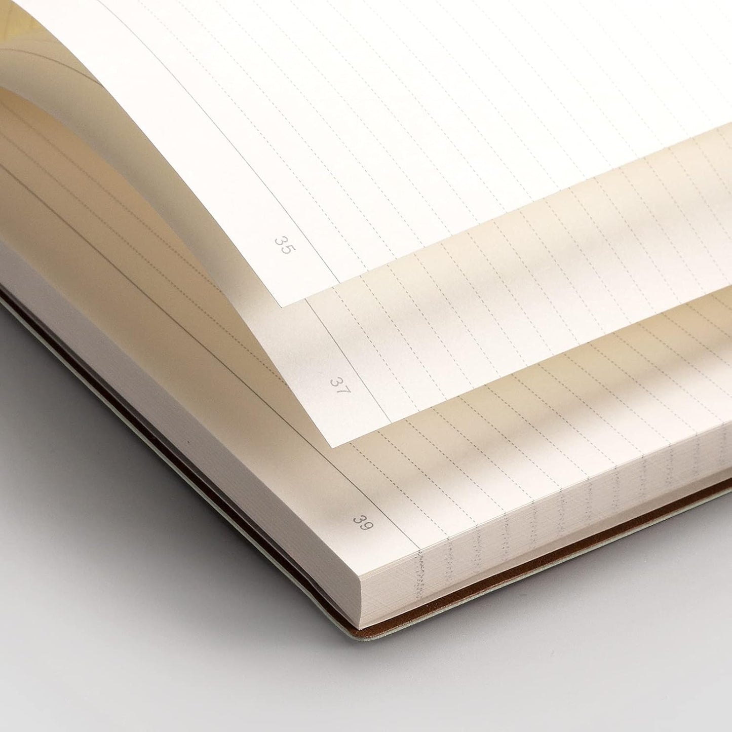 EMSHOI College Ruled Composition Notebook - Large B5 Notebook Lined Journal Leather with Free Sticky Notes, 204 Numbered Pages,100gsm Thick Lined Paper, Softcover, 7.5"x10"-Green