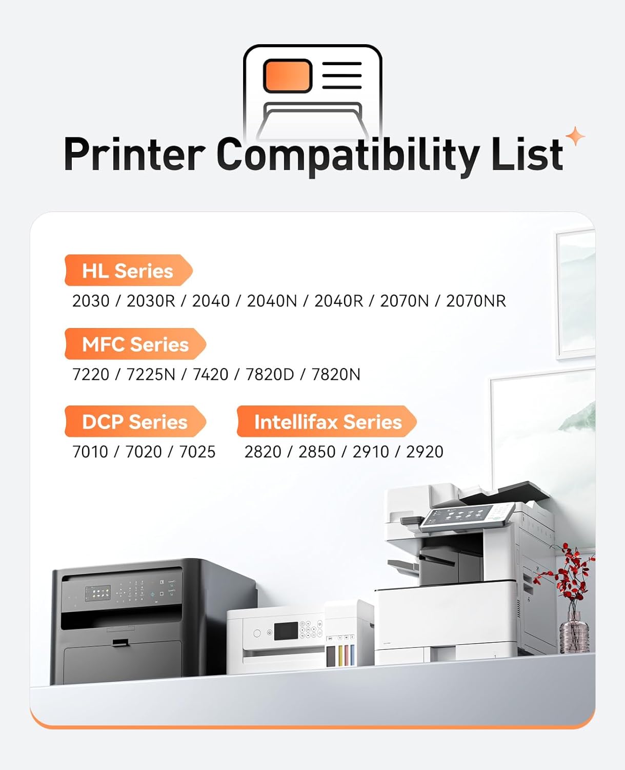 TN350 Toner Cartridge Black 2-Pack Replacement for Brother TN-350 TN350 Compatible with Brother HL-2070N HL-2040 MFC-7420 MFC-7820n intellifax 2820 2920 2850 DCP-7010 DCP-7020 MFC-7220 7225N Printer