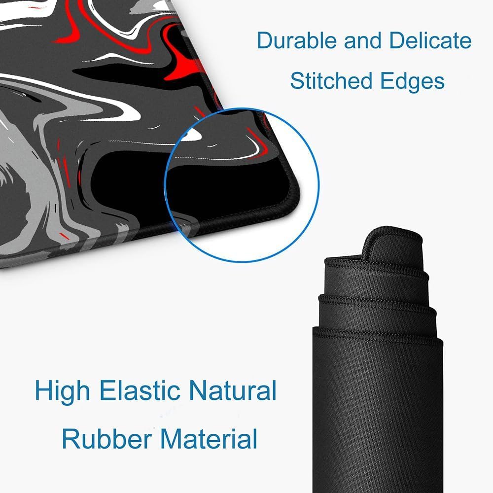 Large Mouse Pad for Desk - Gaming Mouse Pad with Stitched Edges, Anti-Slip Base, Desk Pad for Keyboard and Mouse