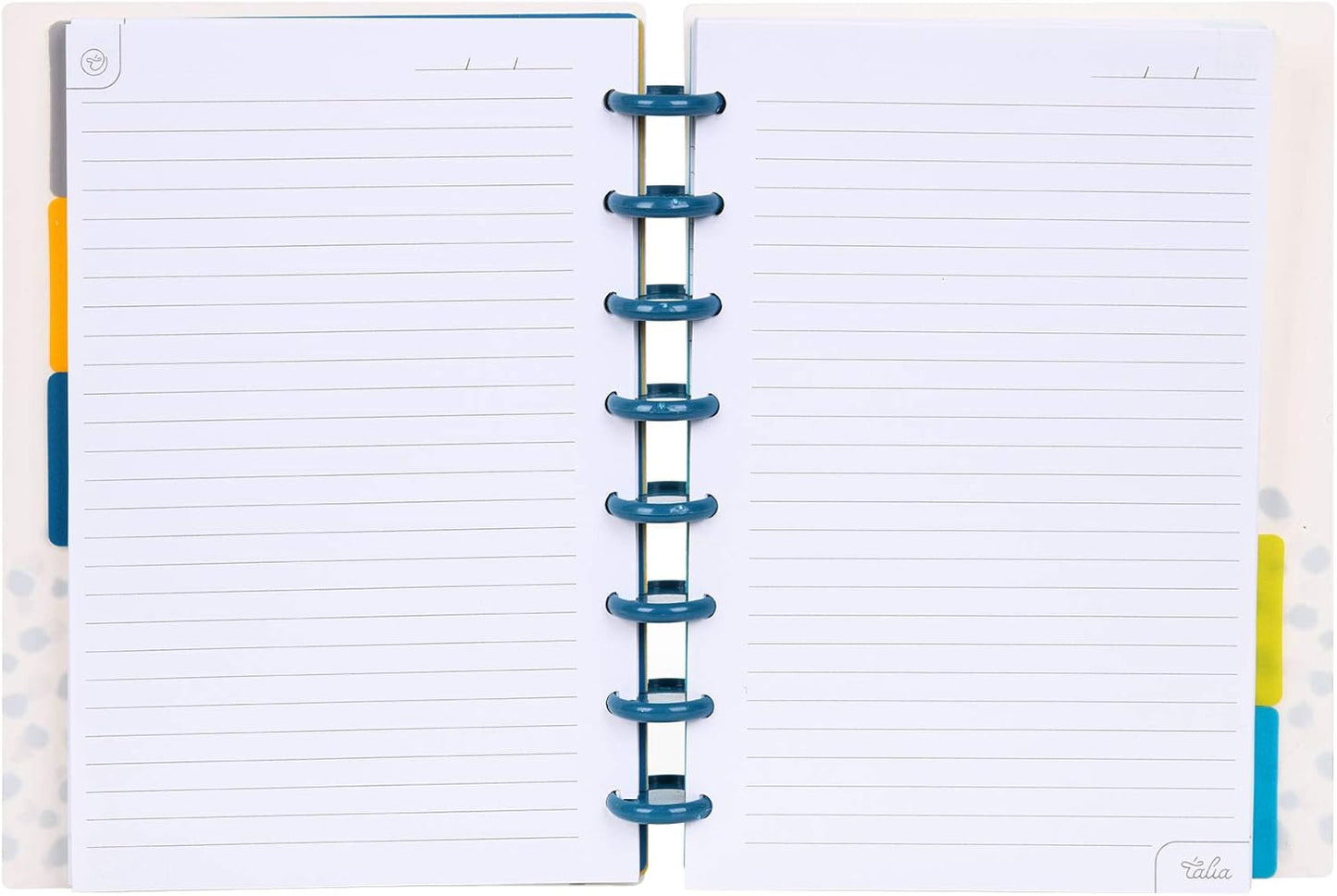 Talia Discbound Notebooks, Planner, Customizable, (Fireworks Deep Lake with DLB Discs, Junior (5.5in x 8.5in))