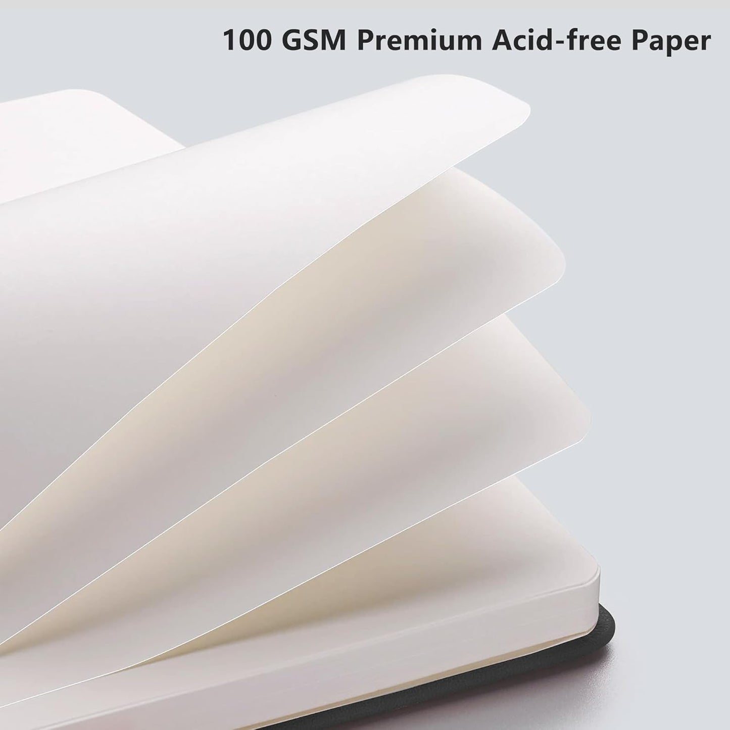 RETTACY Blank Journal Notebook, 2-Pack, 192 Pages per Pack, A5 Medium Size (5.7'' x 8.3''), Leather Hardcover, 100 GSM Thick Paper, for Sketching, Drawing, Painting (Black & Purple)