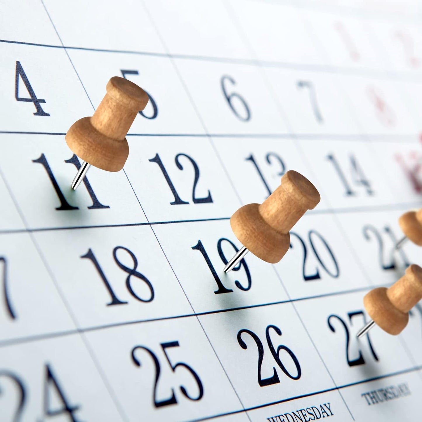 40Pcs Wood Push Pins, Thumb Tacks for Decorative, Wooden Pins and Tacks, Cork Board Thumbtacks, Cute Thumbtack for Wall and Bulletin Board, Map Pins