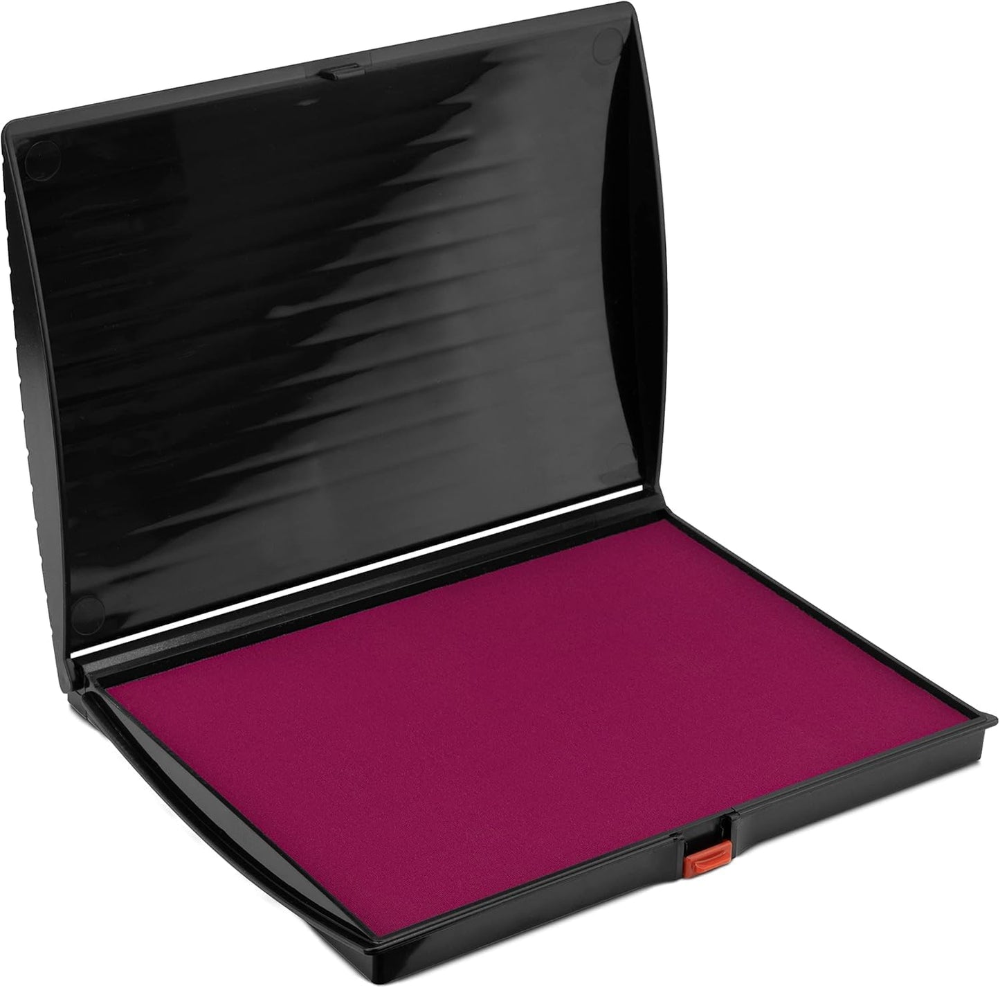 Large Premium Magenta Purple Ink Stamp Pad - 5" by 7" - Quality Felt Pad - Case with Closing snap