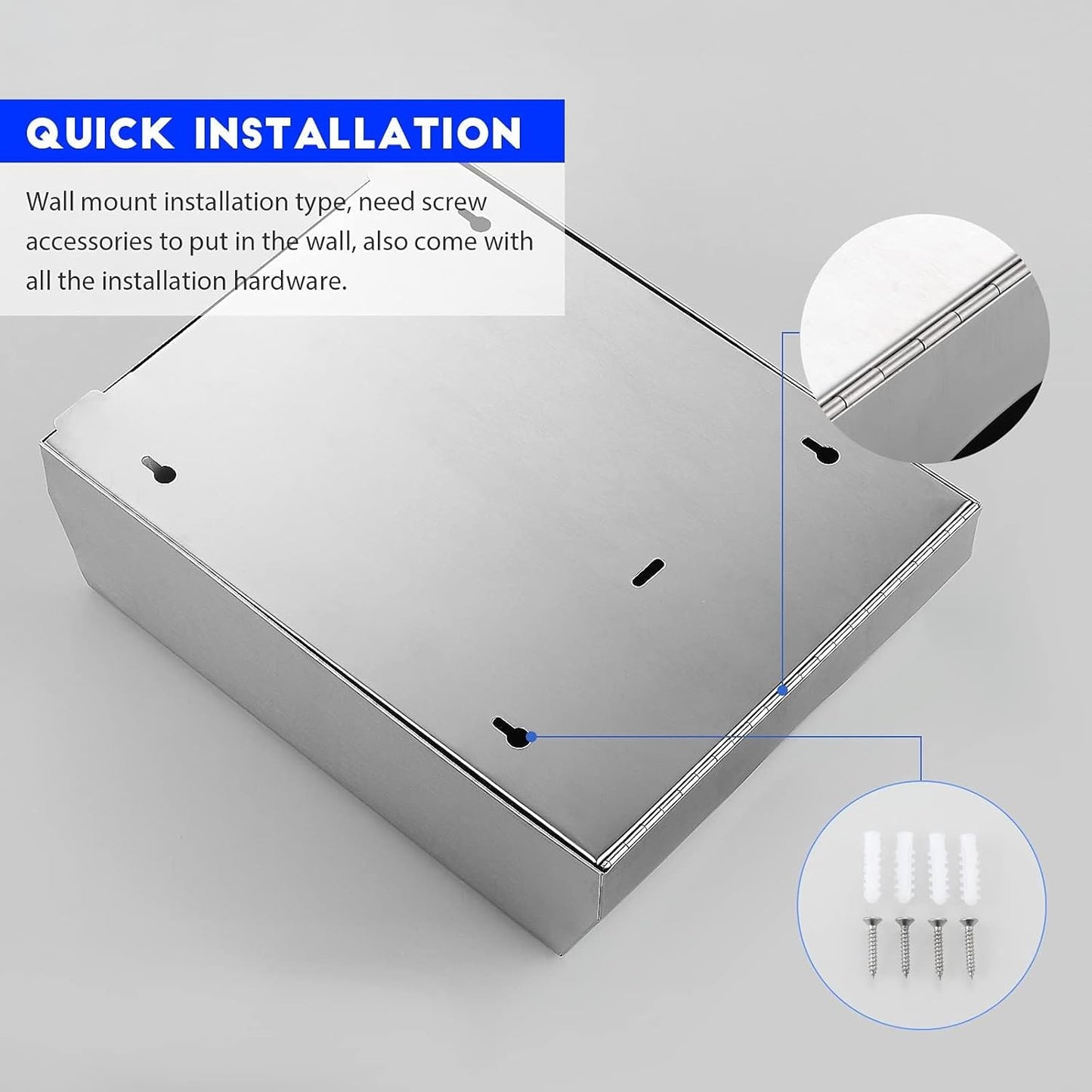 Paper Towel Dispenser Wall Mount Commercial, Fingerprint -Proof Paper Towel Holder for c-fold/Multi-fold/Tri-fold, Touchless Hand Towel Dispenser with Lock