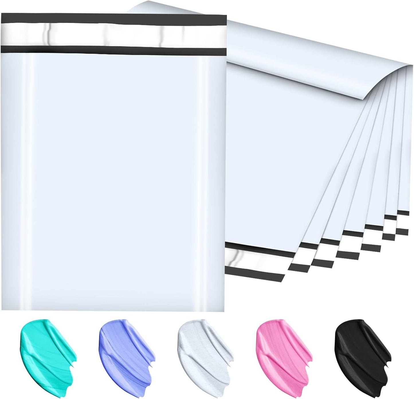 Poly Mailers 14.5x19, Large Poly Mailers 100 Pack, Shipping Mailers with Self Seal Adhesive, Waterproof and Tear-Proof Mailers Poly Bags for Small Business (White）