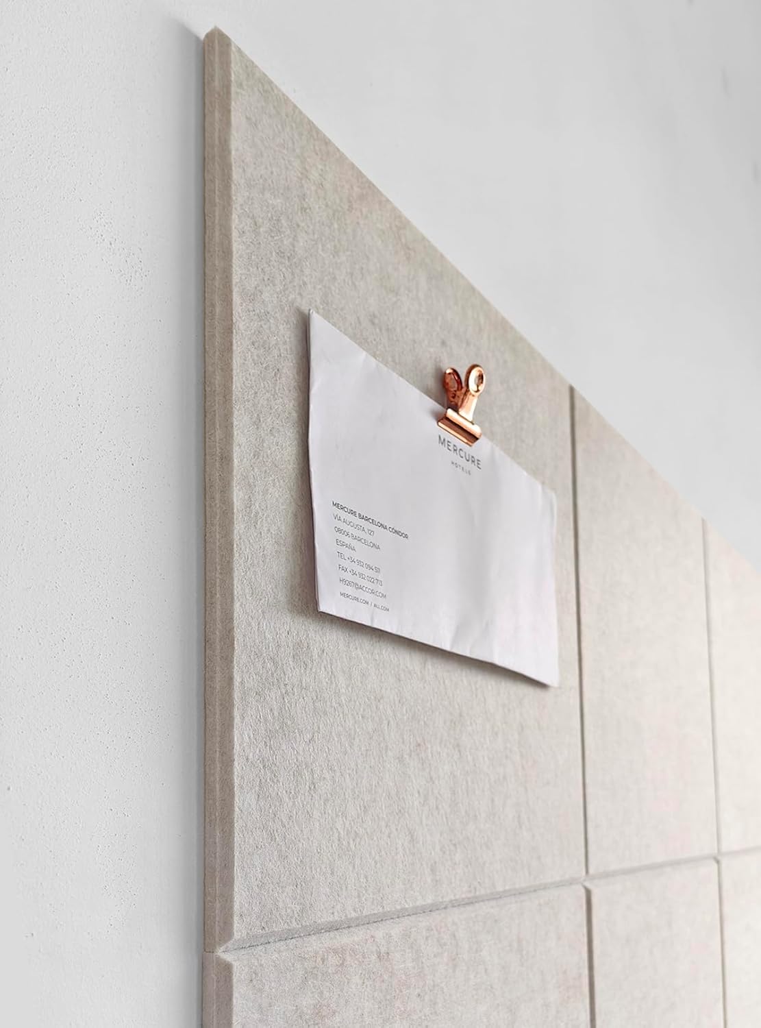 Large Cork Board Alternative - 12-Pack Felt Wall Tiles with Safe Removable Adhesive Tabs, Cork Wall Tiles Bulletin Board Home Office Essentials - Ivory