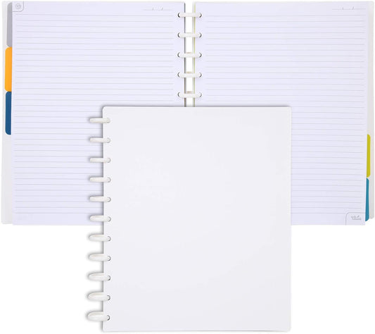 Talia Discbound Notebooks, Planner, Customizable, (White, Letter (8.5in x 11in))