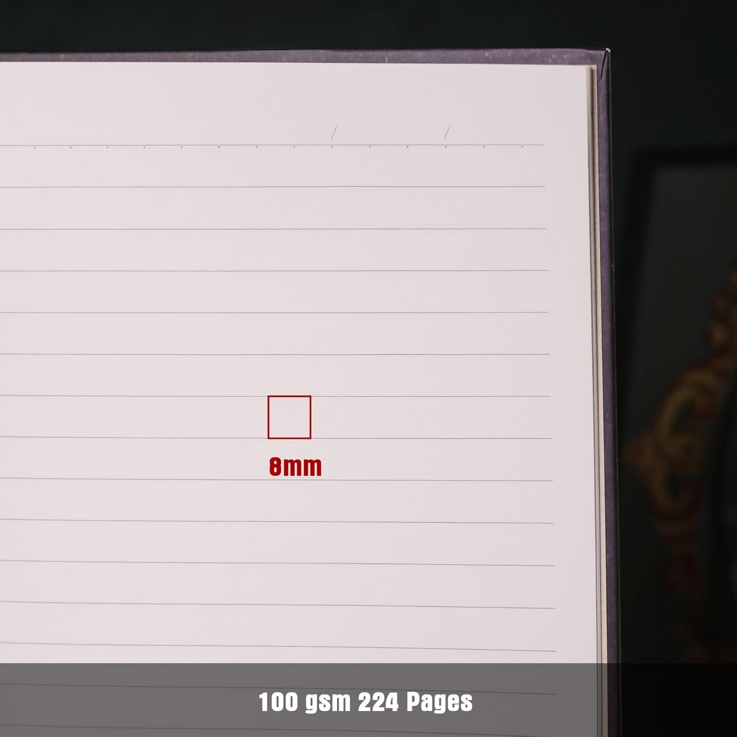 Line Notebooks for Women Men, A5 Aesthetic Hardcover Ruled Diary, 100 GSM Journals for Writing for Work, Note Taking, Office School