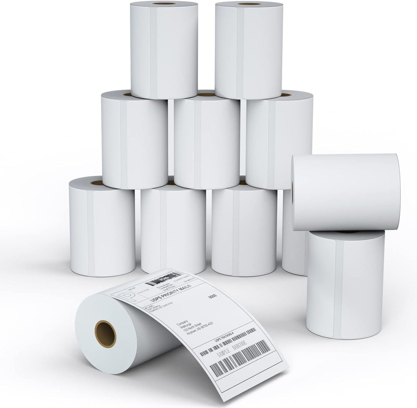 MFLABEL 12 Rolls 4x6 Direct Thermal Blank Shipping Labels for Thermal Printer Shipping Labels with Perforated