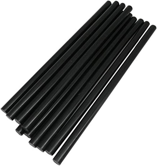 TRENDBOX Pack of 10 Black 7mmx200mm - Hot Melt Glue Sticks Strips Melting Adhesive for Handmade Craft DIY Home Office Project Craftwork Fix & Repairs
