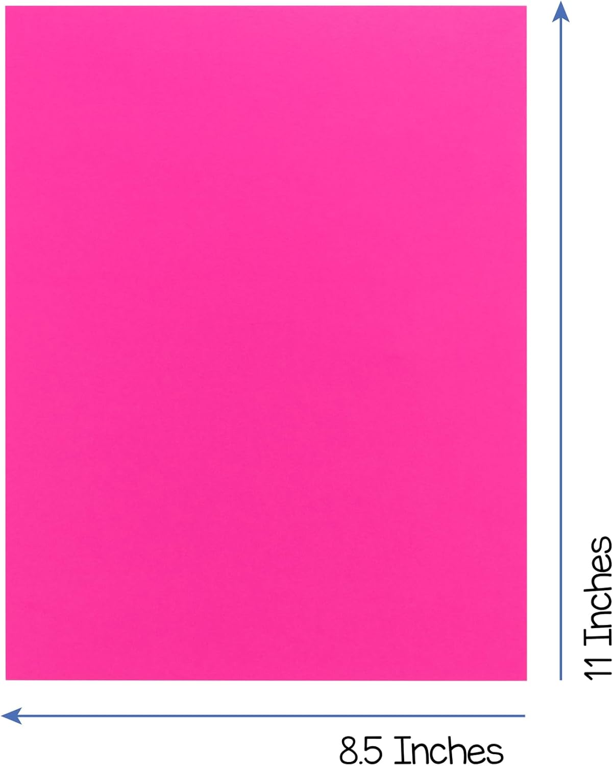Hygloss Fuchsia Bright Colored Cardstock - 8.5x11-Inch, 90 Sheets, 65 lb/ 176 gsm, Fade-Resistant, Acid-Free Color Card Stock Paper
