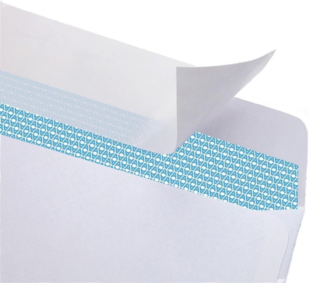 Aimoh #10 Single Left Window Self-Seal Security Tinted Envelopes, Size 4-1/8 X 9-1/2 Inches, 24 LB -1 Case- 5 Packs - 2500 Envelopes (35210-CS)