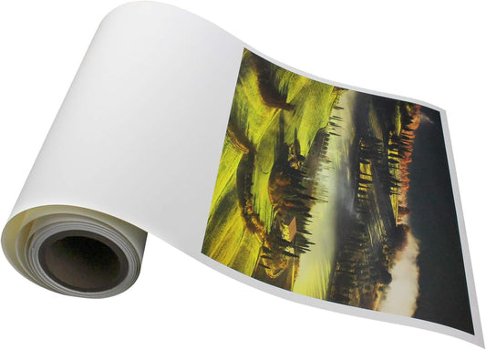 Elegance Velvet 44 in x 40 ft roll is a Premium Matte 310 gsm, Cold Pressed Bright White Museum Grade Fine Art Inkjet Paper, Compatible with Most Dye-Based and Pigment Printers