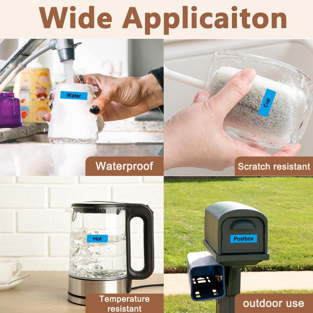 Hehua Tape Tze Tz 18mm 0.7 Laminated Blue Compatible for Brother P-Touch TZe-541 TZe541 TZ541 TZ541 Tape for Ptouch PT D400 D600 D610 P710bt, 3/4'' x 26.2ft Black on Blue, 3 Pack